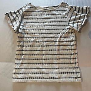 ANN Taylor LOFT Short Sleeve Top with Open Sleeves Size Small.